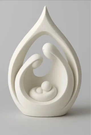 Portal de Belén minimalista hecho con impresora 3D