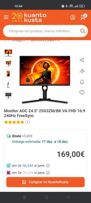 Monitor AOC 244Hz