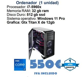 Computer i7-5960x 32GB RAM GTX Titan X