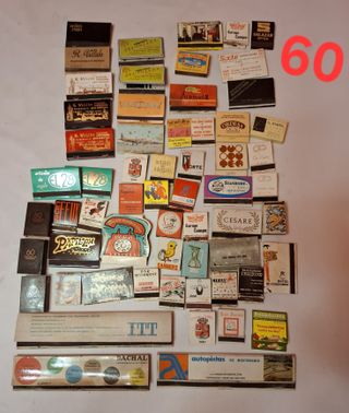 60 scatole di fiammiferi vintage spagnole