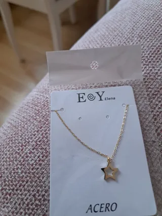 Collar E&Y Elena Acero Estrella Dorada