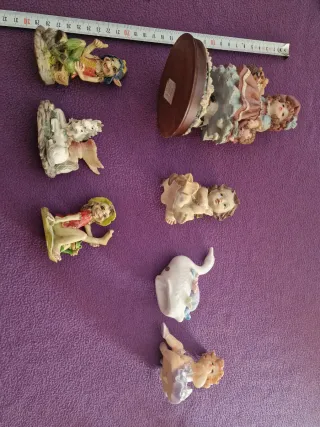Figuritas vintage duendes, unicornio etc