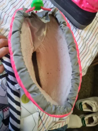 Botas de nieve para niñas rosa y negro