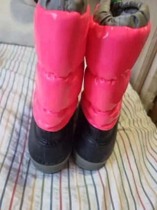 Botas de nieve para niñas rosa y negro