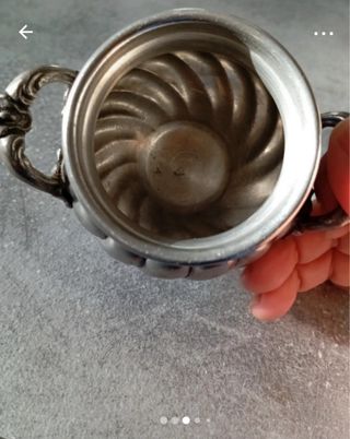 Zuccheriera vintage peltro