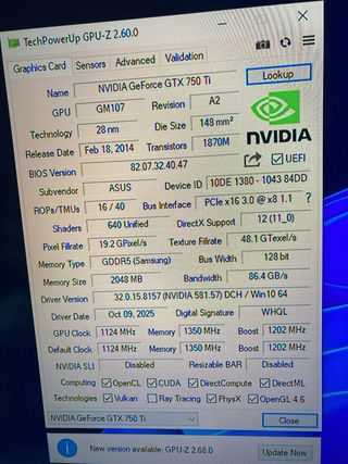 ASUS NVIDIA GeForce GTX 750 Ti