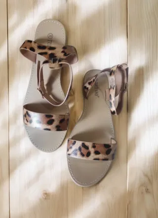 Sandali donna leopardate Tg 39