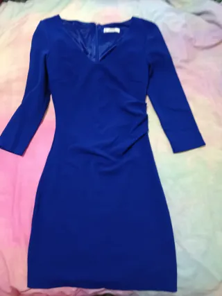 Vestido azul klein media manga