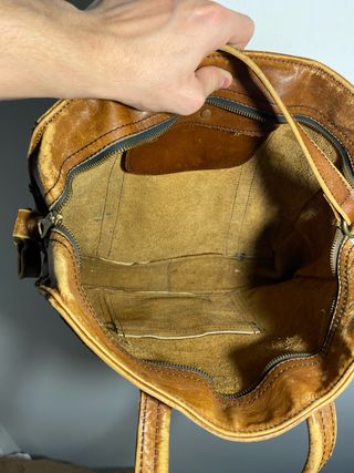 Borsa in pelle vintage marrone premium