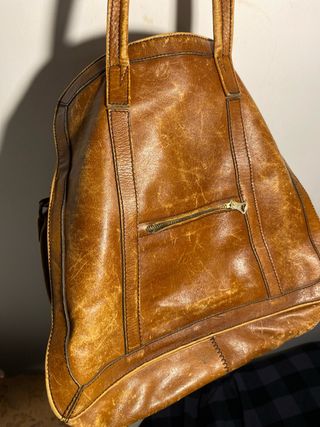 Borsa in pelle vintage marrone premium