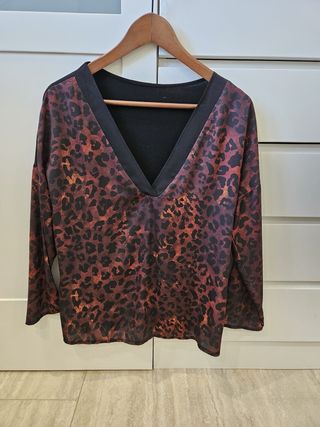 Chaleco estampado leopardo