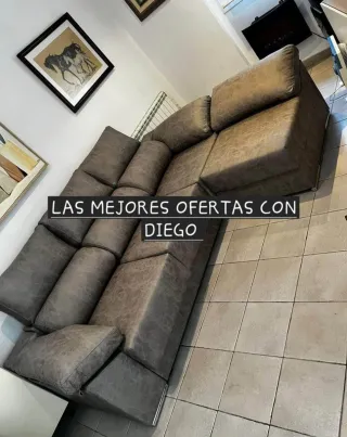 Nuovo divano chaise longue in tessuto Aqualine, anti-macchia, ideale per famiglie e animali domestici