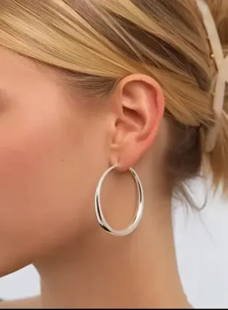 Pendientes Plata aro de 4 cm