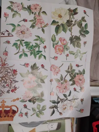 Fogli per decoupage con vari motivi