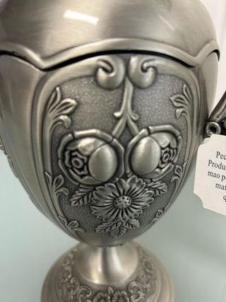 Jarra Decorativa Metal Prata