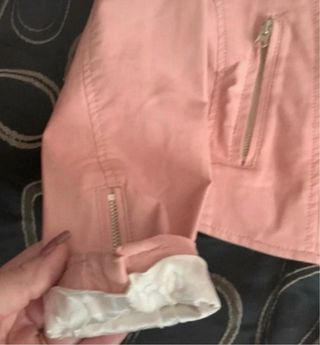 Giacca chiodo rosa Sarabanda 7A