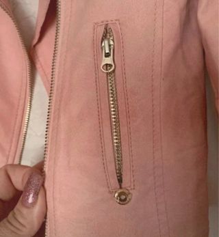 Giacca chiodo rosa Sarabanda 7A