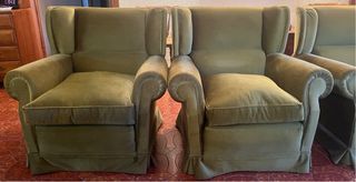 Set di divani e poltrone verdi