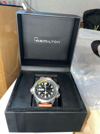 Reloj Hamilton Khaki Automático Marrón Negro