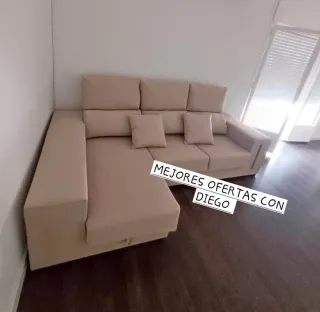 Nuovo divano chaise longue in tessuto Aqualine, anti-macchia, ideale per famiglie e animali domestici