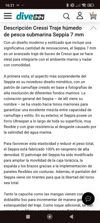 Traje neopreno Cressi Sepia 7mm