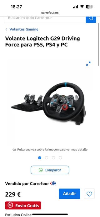 Volante y Pedales Logitech G29