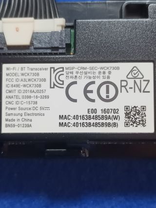 Modulo Wi-Fi/BT Samsung WCK730B BN59-01239A
