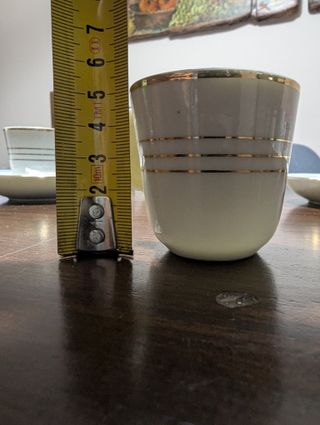 Set 4 Tazzine Caffè Porcellana Oro