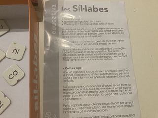 Juego educativo Les síl·labes Diset
