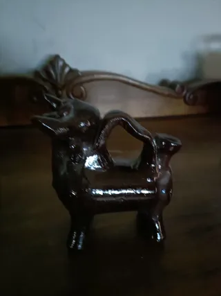 Figura decorativa de cristal azul