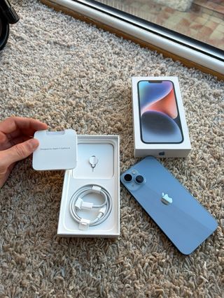 iPhone 14 128GB Azul Claro COMO NUEVO!