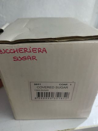 Servizio da tè con zuccheriera in porcellana