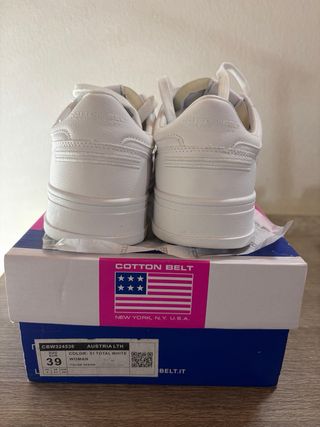 Scarpe da ginnastica donna Cotton Belt bianche