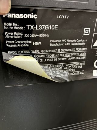 Televisor Panasonic 37 Negro