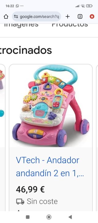 Andador primeros pasos rosa