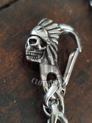 Catena portafoglio teschio indiano