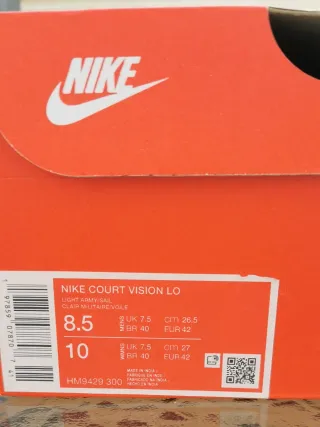 Nike Court Vision Low T42 · Nuevas con caja