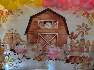 Lona infantil temática granja 3 Anchox2 Alto