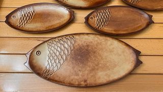 6+1 Piatti Ceramica Forma Pesce