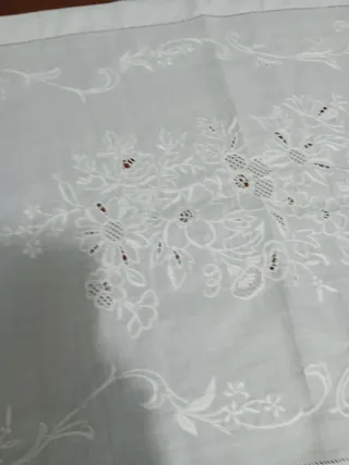 Tendina lino cm175x58 ricamo a mano