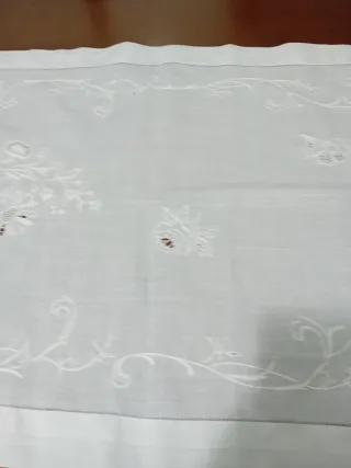Tendina lino cm175x58 ricamo a mano