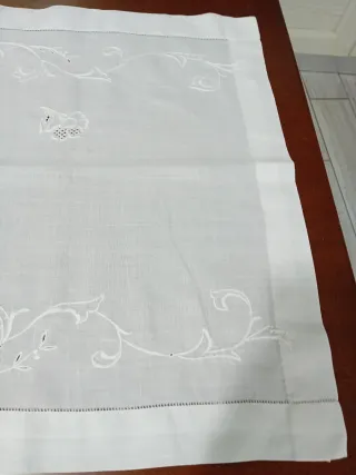 Tendina lino cm175x58 ricamo a mano