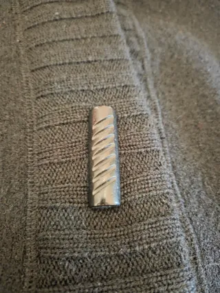 Abrigo maxi negro de punto en lana original Katmai