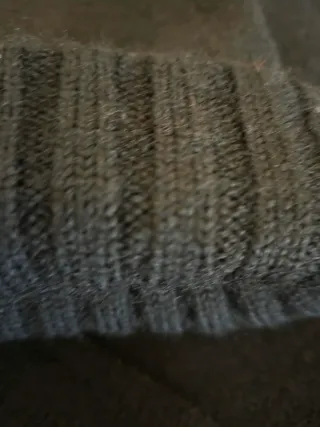 Abrigo maxi negro de punto en lana original Katmai