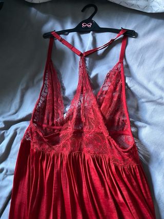 Camisón Etam Rojo Encaje