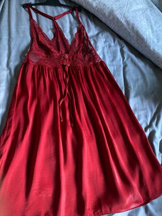 Camisón Etam Rojo Encaje