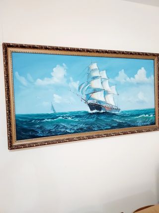 Cuadro Barco Velero Mar Azul