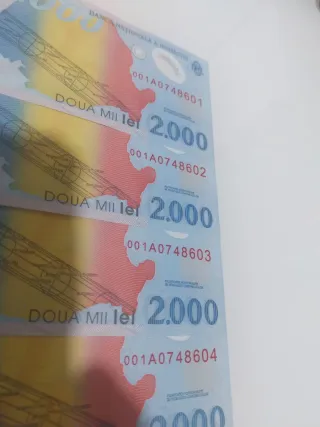 4 Banconote Romania 2000 Lei