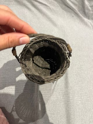 Cesta Zara Home mimbre marrón