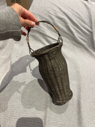 Cesta Zara Home mimbre marrón